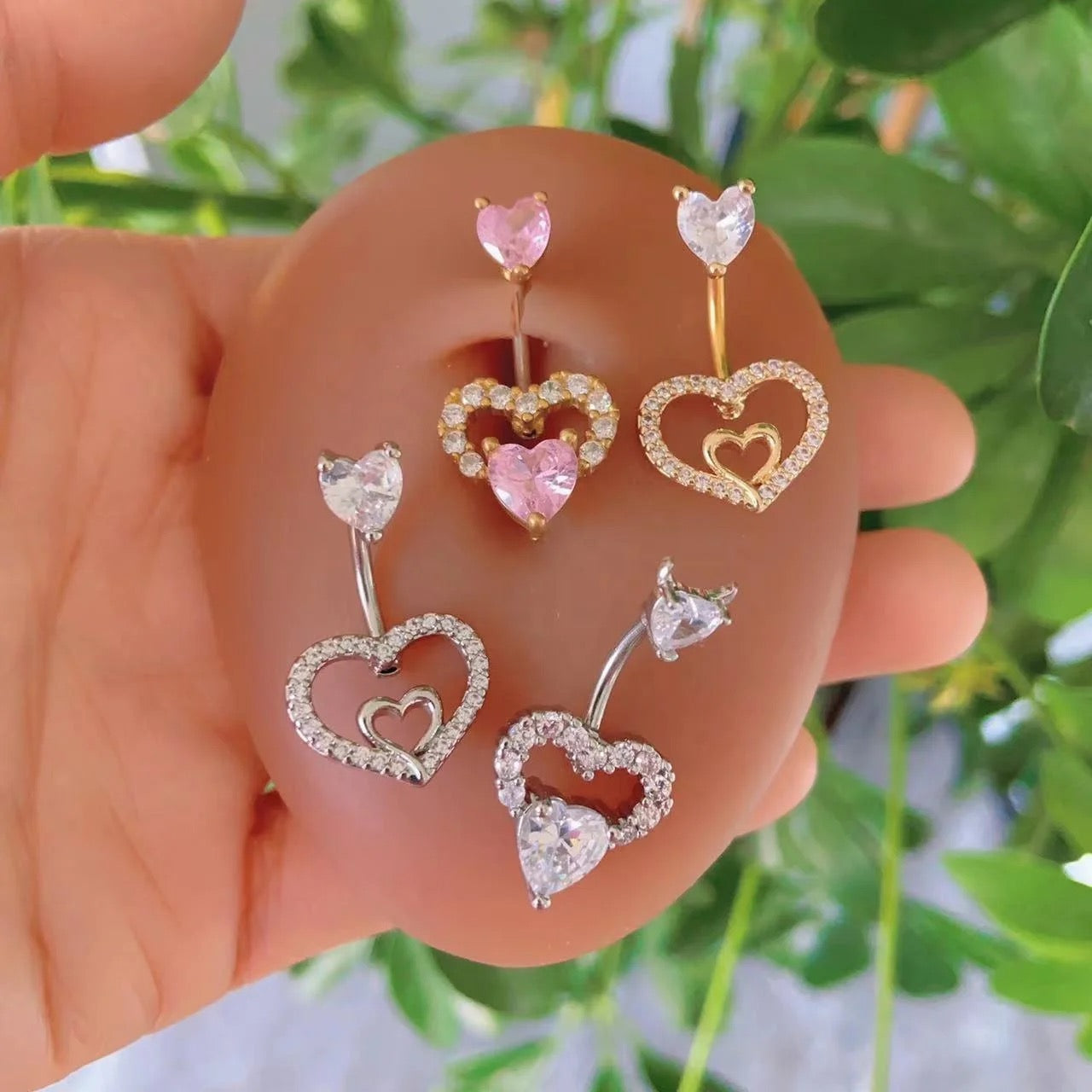 Heart Shaped Navel Rings